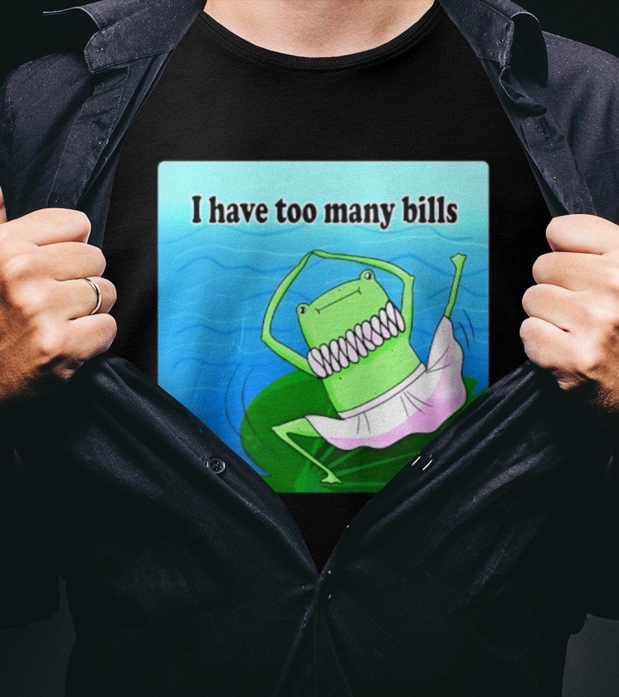 I Have Too Many Bills Dancing Frog Ballerina T-Shirt