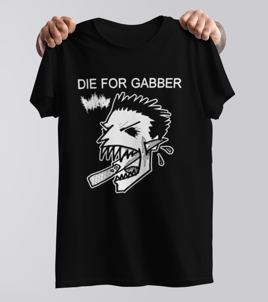 Die For Gabber Roticide Hardcore Music Skullhead T-Shirt