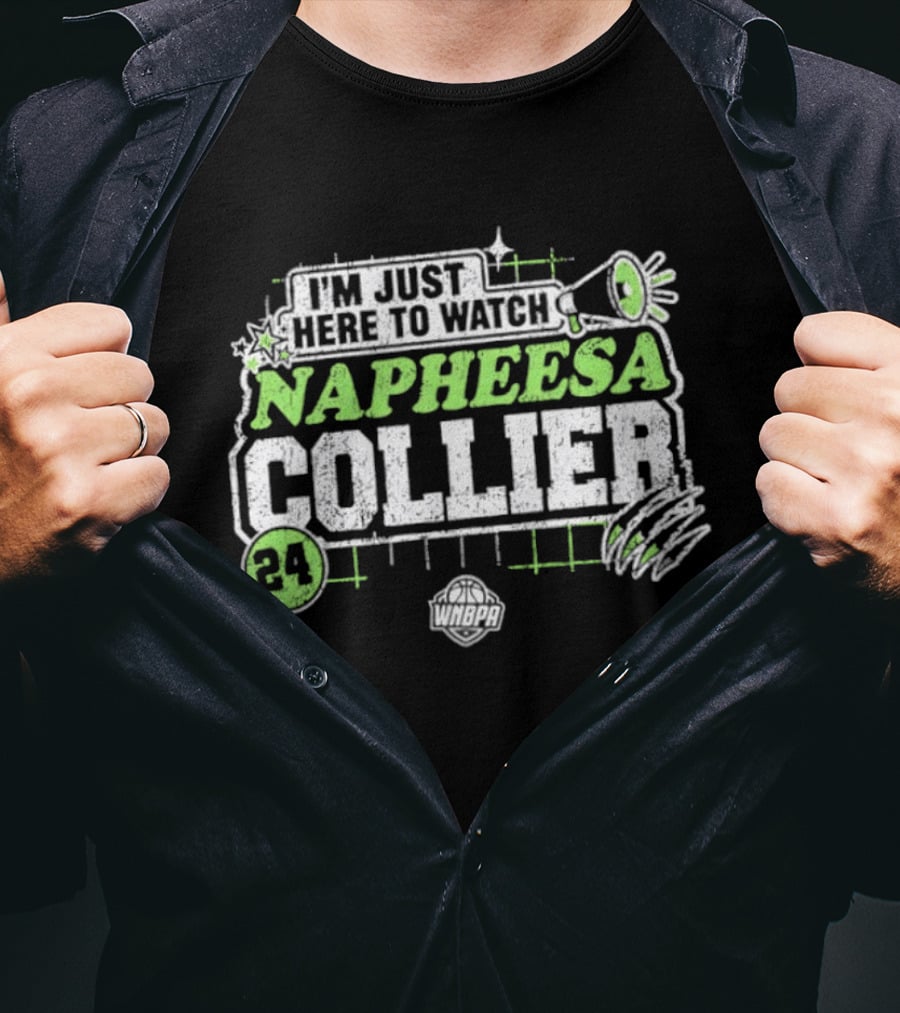 I'm Just Here To Napheesa Collier 24 Minnesota Lynx WNBA T-Shirt