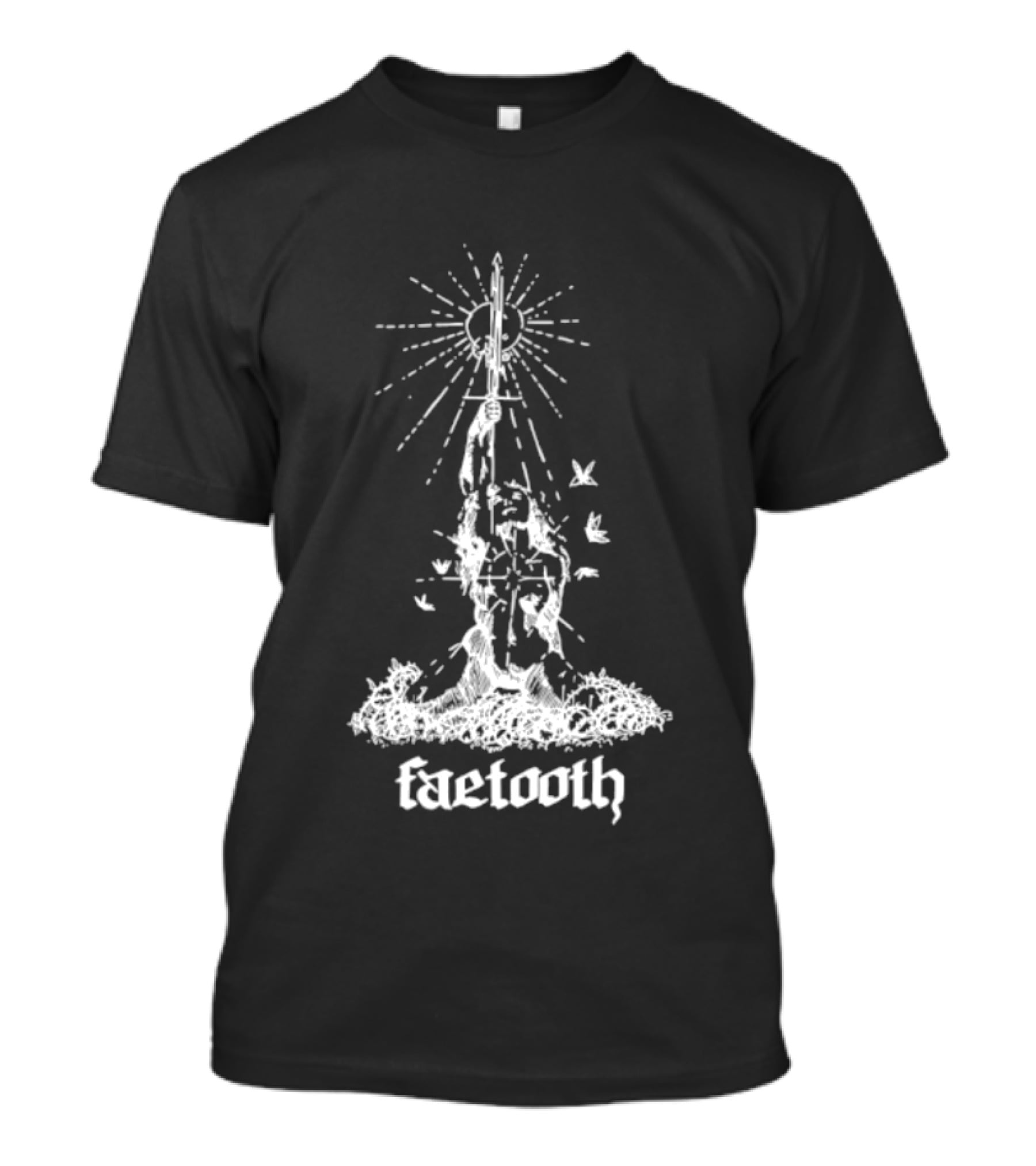 Faetooth Ethereal Sword And Vine Metal Band Doomgaze T-Shirt