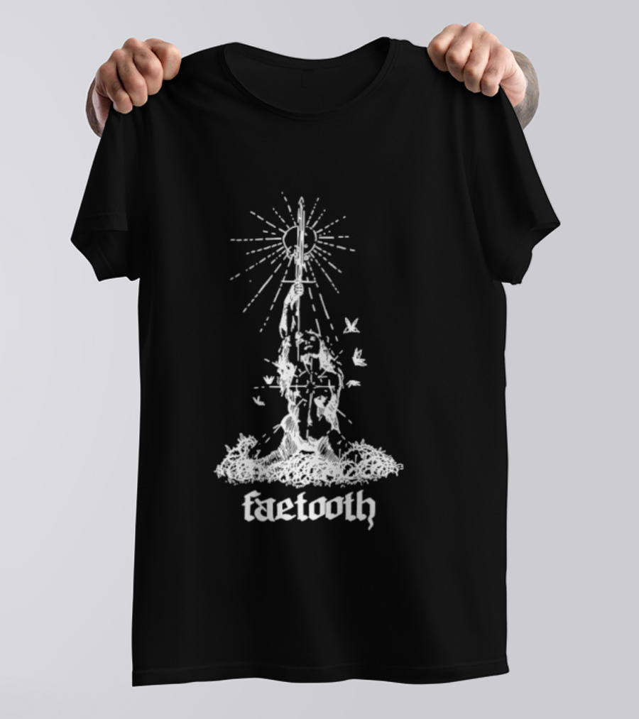 Faetooth Ethereal Sword And Vine Metal Band Doomgaze T-Shirt
