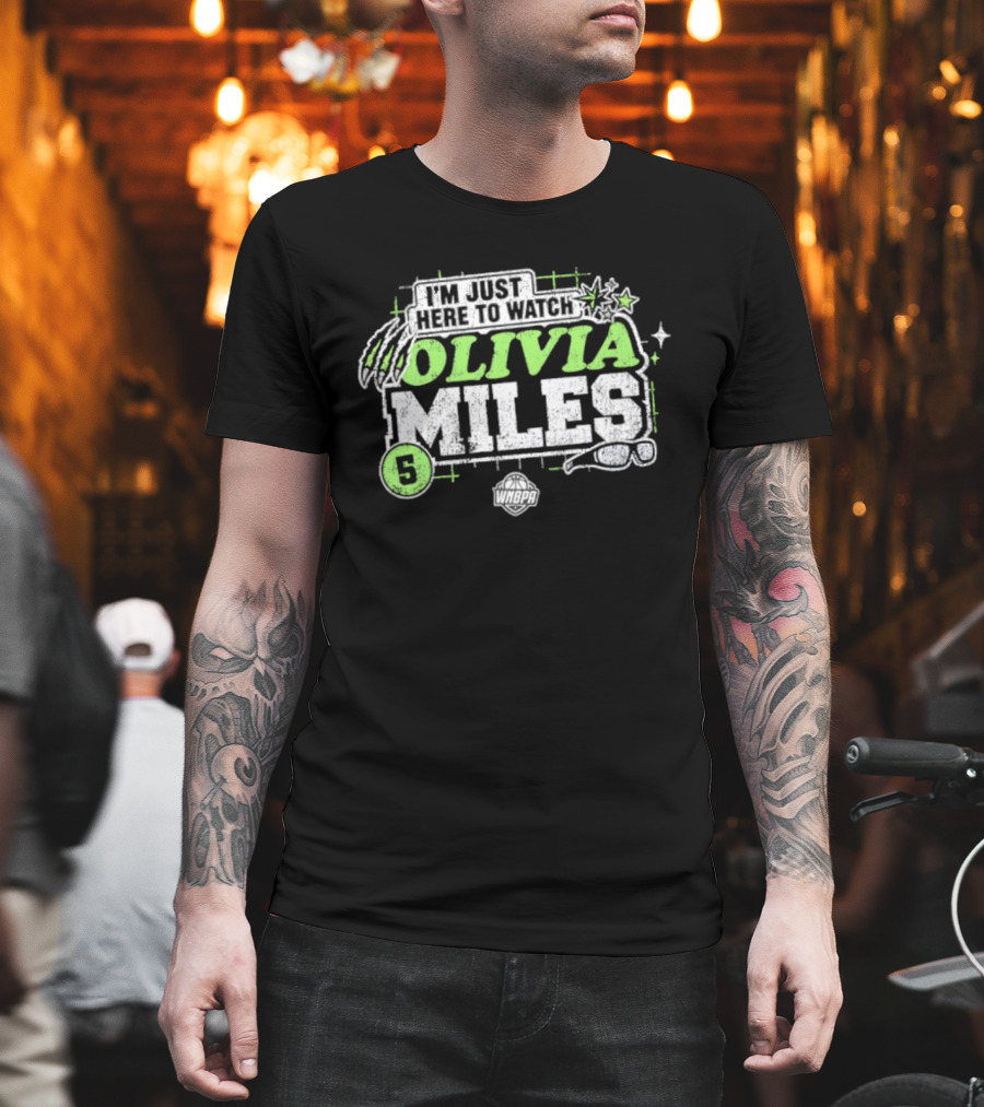 I'm Just Here To Olivia Miles 5 Minnesota Lynx WNBA T-Shirt