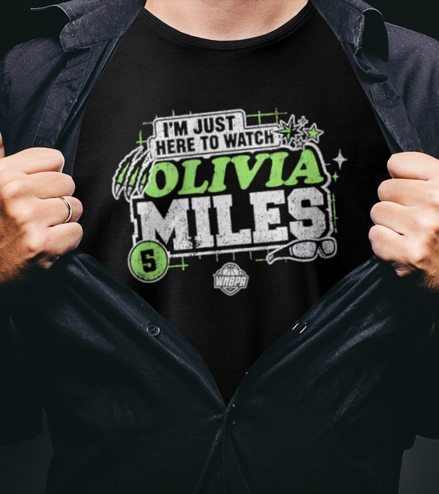 I'm Just Here To Olivia Miles 5 Minnesota Lynx WNBA T-Shirt