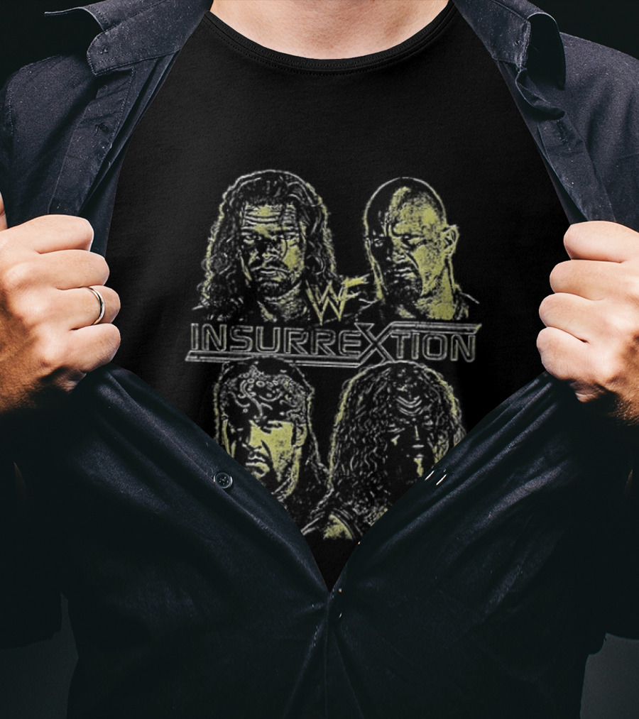 WWE Insurrextion World Wrestling Federation Presents Two Sided Wrestlers Edition T-Shirt
