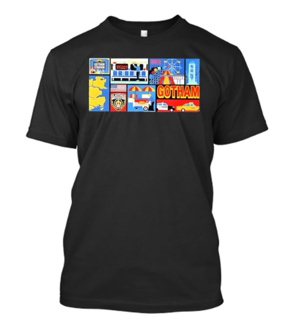 Gotham Stadium Clayface Gotham City Amusement Park Taxi T-Shirt