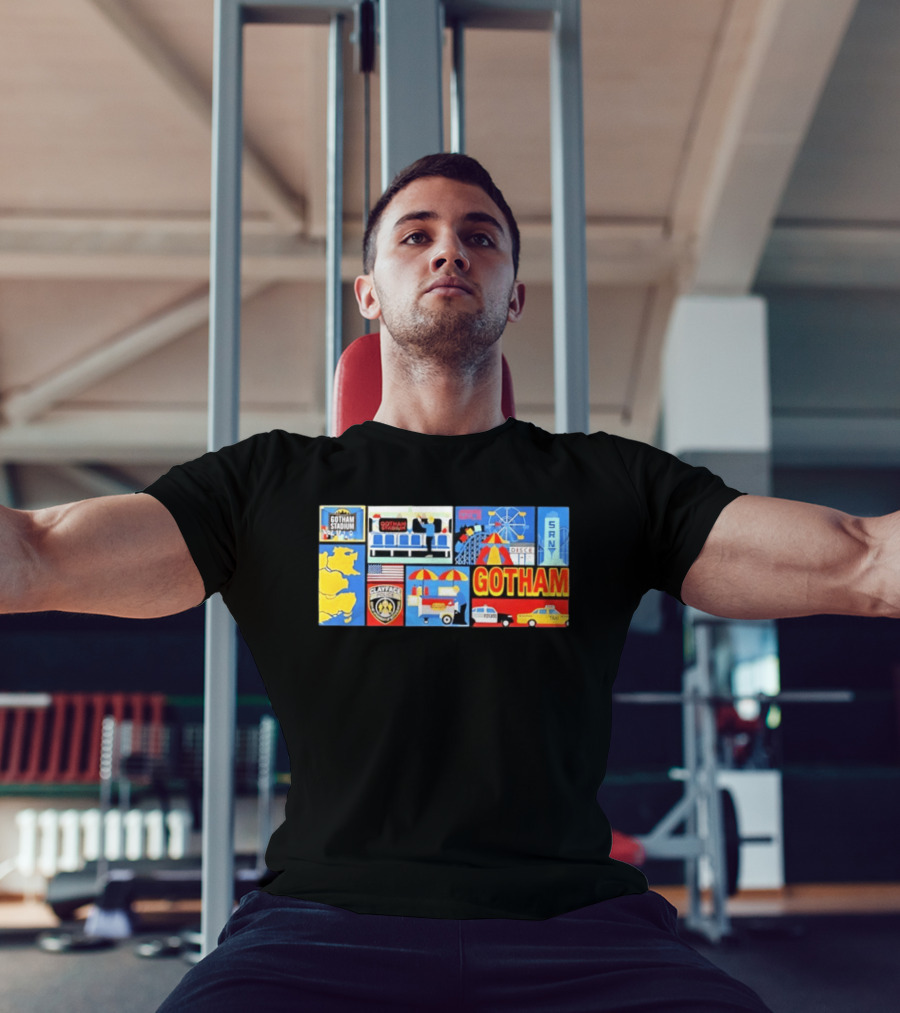 Gotham Stadium Clayface Gotham City Amusement Park Taxi T-Shirt