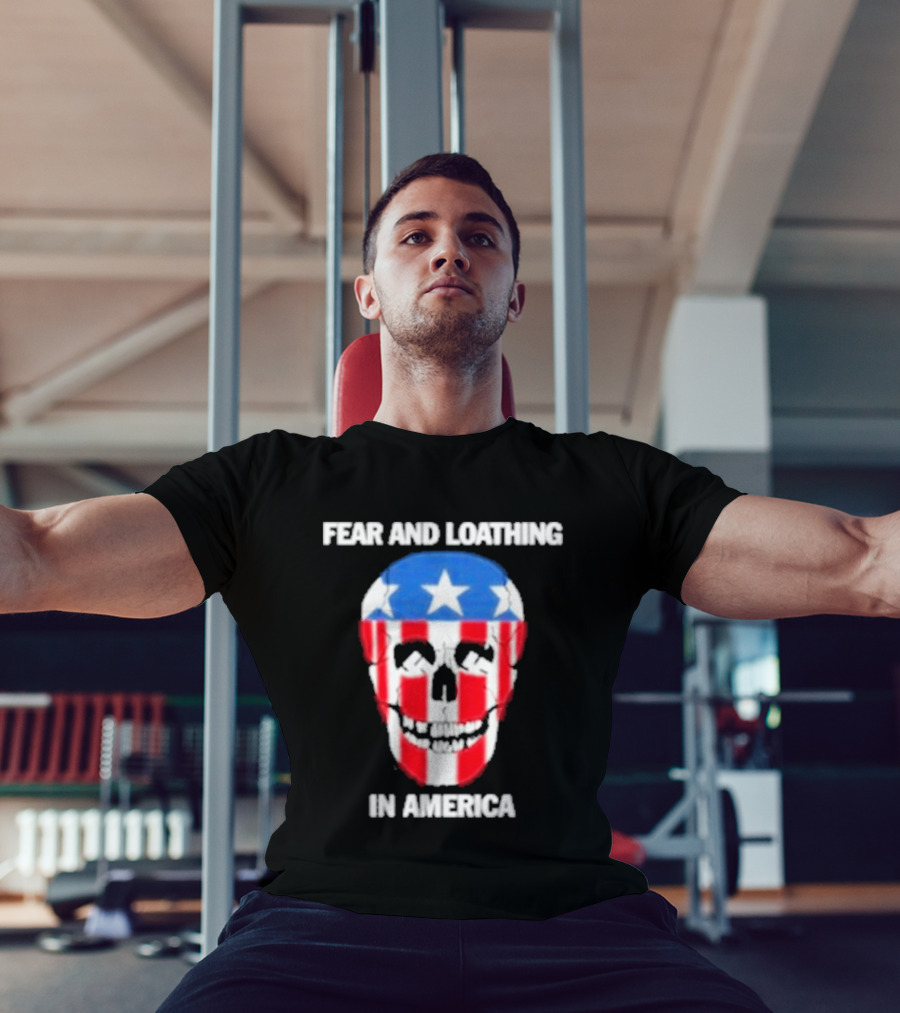 Fear And Loathing In America Skull Stars Stripes T-Shirt