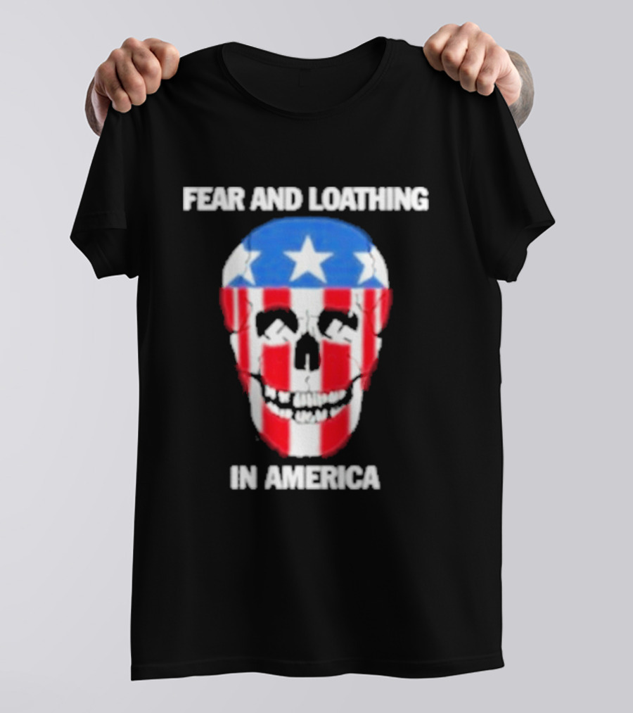 Fear And Loathing In America Skull Stars Stripes T-Shirt