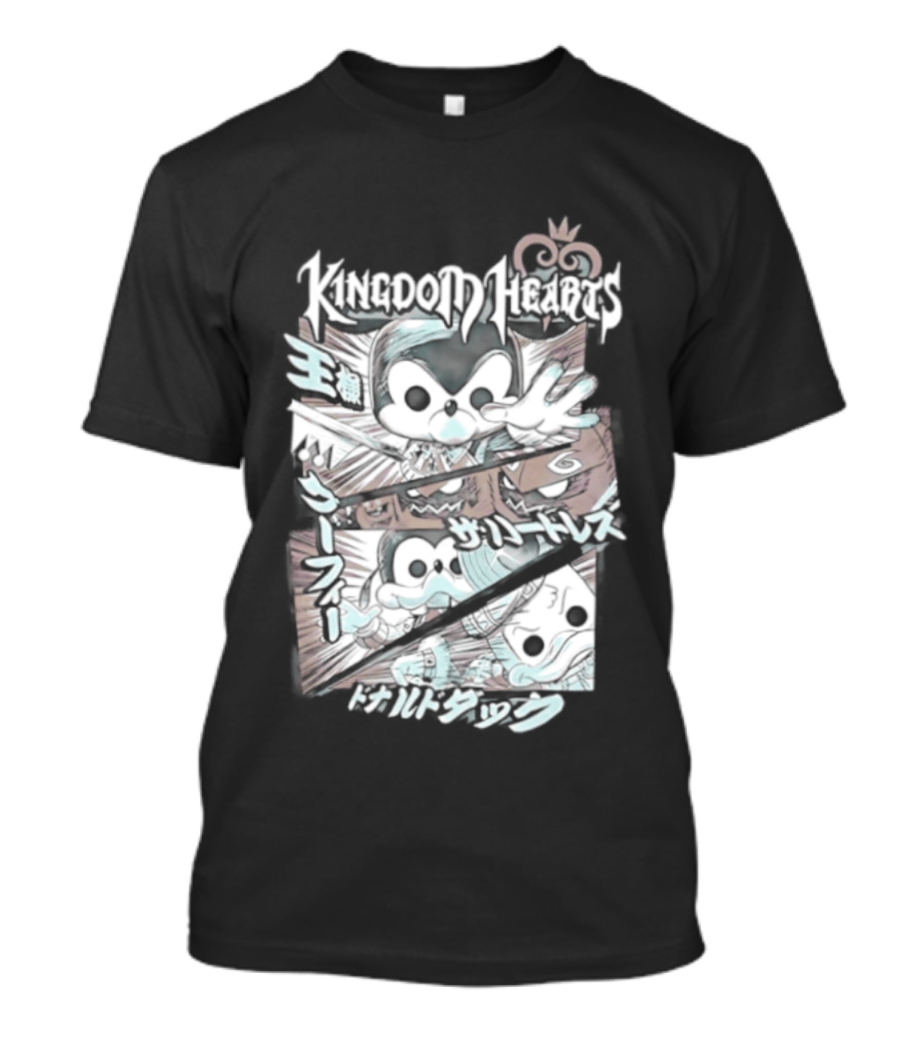Kingdom Hearts Mickey Mouse Donald Duck Heartless Fantasia Magic Light T-Shirt