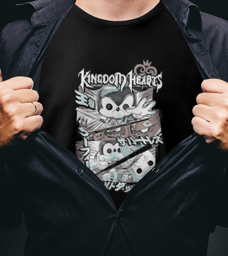 Kingdom Hearts Mickey Mouse Donald Duck Heartless Fantasia Magic Light T-Shirt