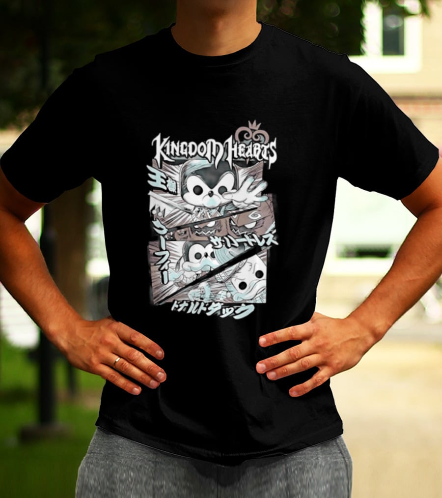 Kingdom Hearts Mickey Mouse Donald Duck Heartless Fantasia Magic Light T-Shirt