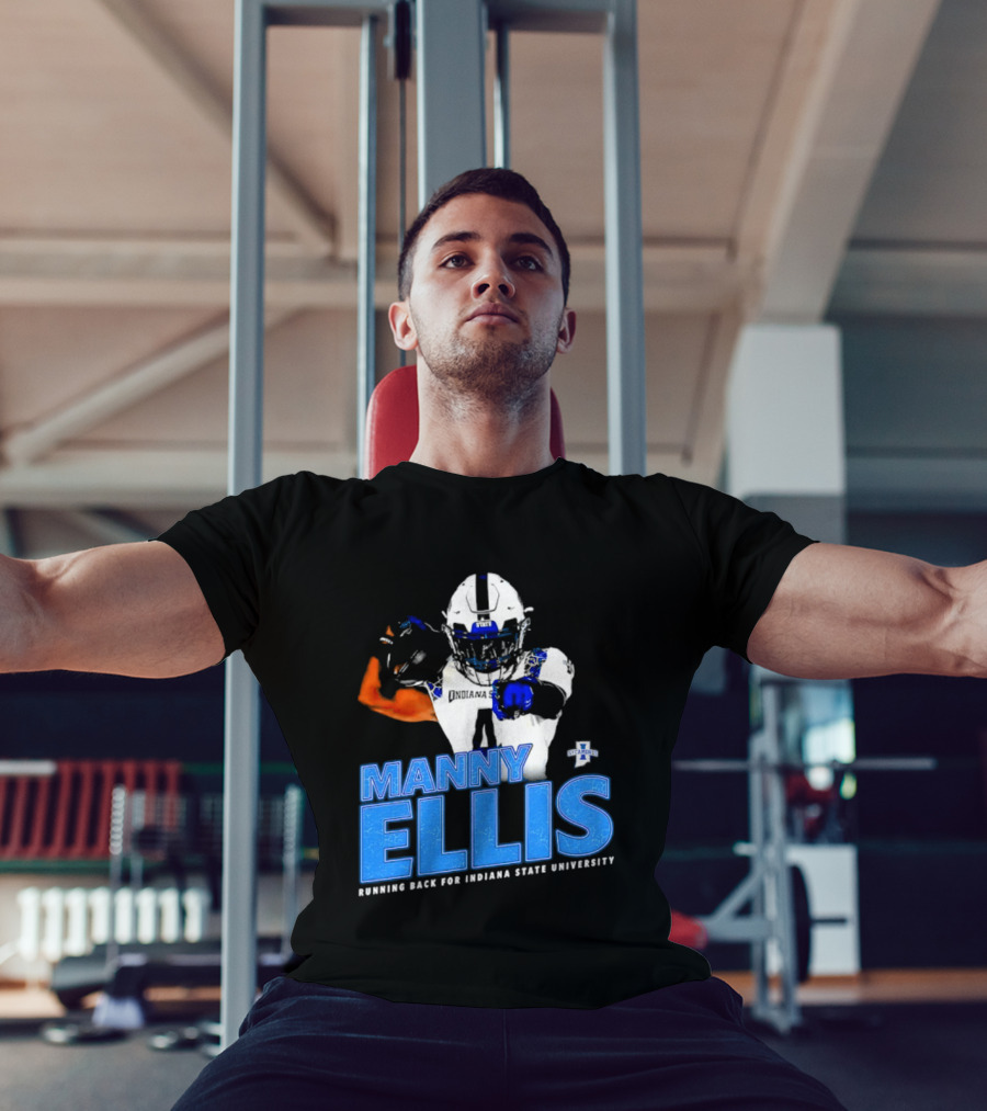 Manny Ellis Indiana State University Football Running Back T-Shirt