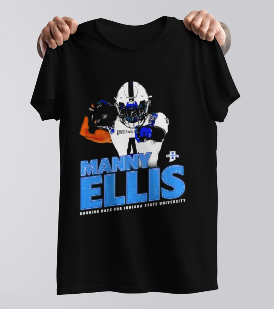 Manny Ellis Indiana State University Football Running Back T-Shirt
