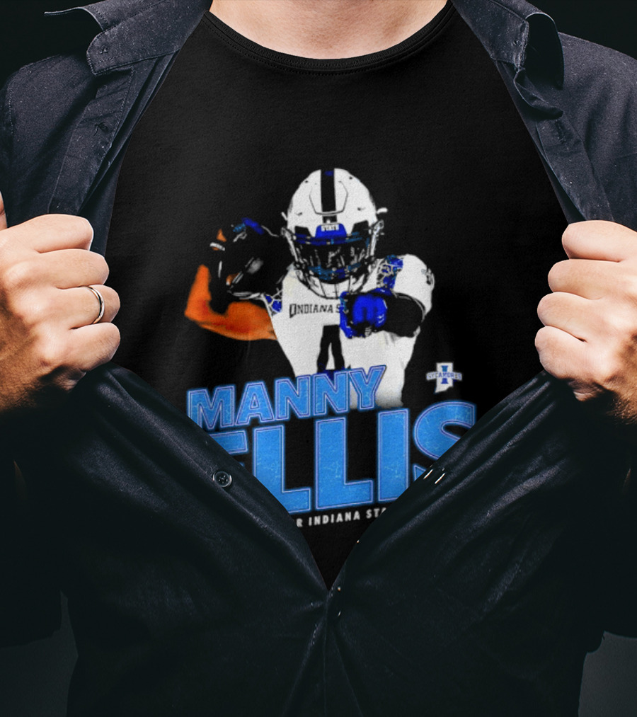 Manny Ellis Indiana State University Football Running Back T-Shirt