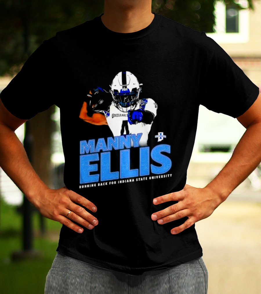 Manny Ellis Indiana State University Football Running Back T-Shirt