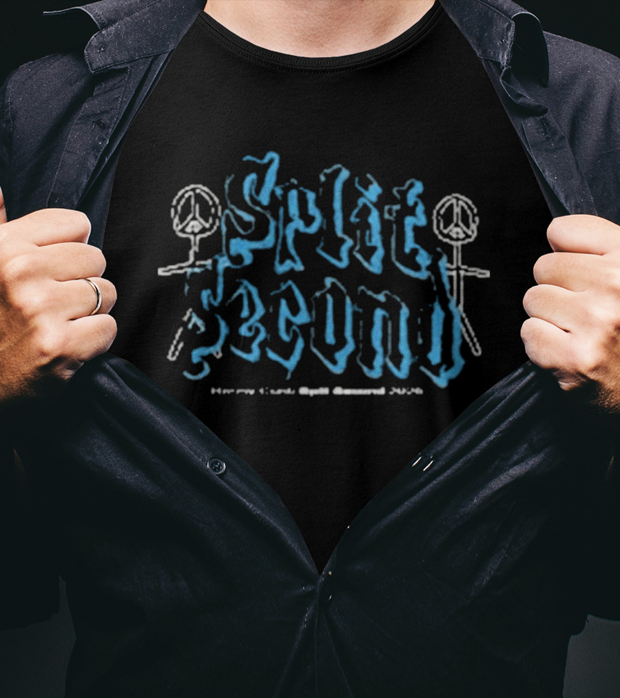 Renny Conti Split Second Peace Symbol Sticks T-Shirt