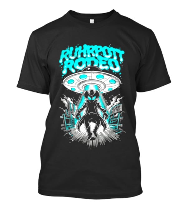Ruhrpott Rodeo Hunxe Bottrop Alien Cowboy UFO Texas Stadium T-Shirt