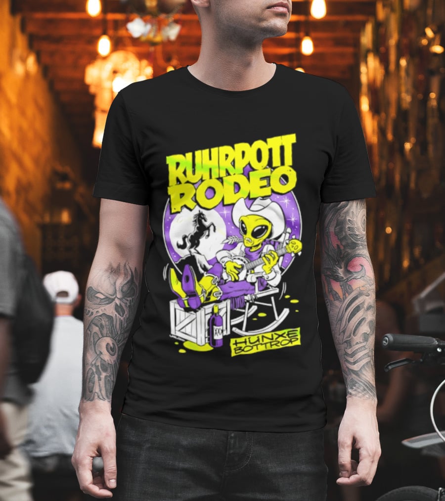 Ruhrpott Rodeo Hunxe Bottrop Extraterrestrial Banjo Player T-Shirt