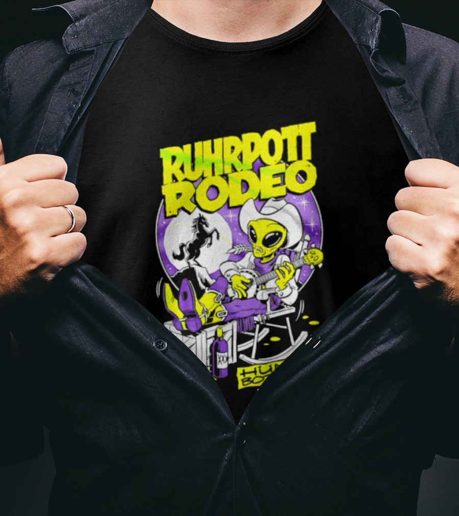 Ruhrpott Rodeo Hunxe Bottrop Extraterrestrial Banjo Player T-Shirt