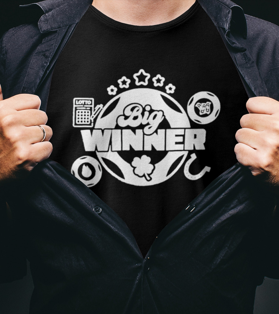 SC Education Lottery Big Winner Horseshoe Clover Luck T-Shirt