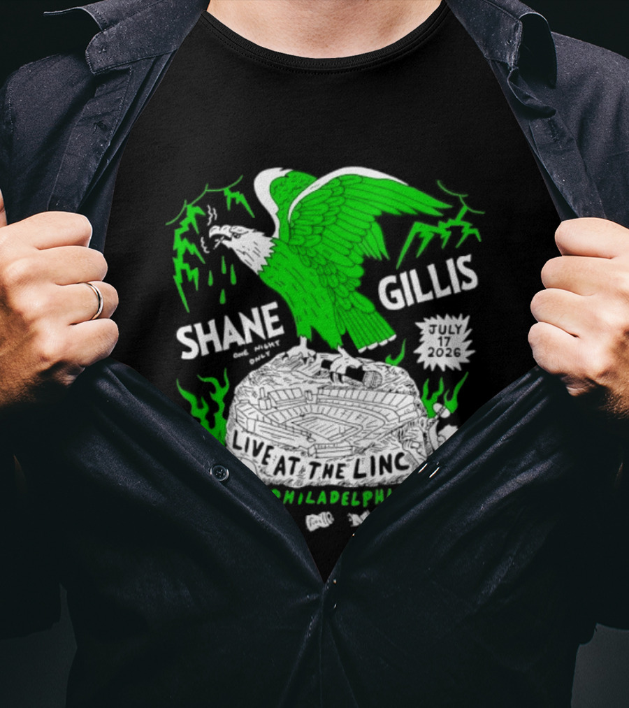 Shane Gillis Live At The Linc Philadelphia July 17 2026 Eagle T-Shirt