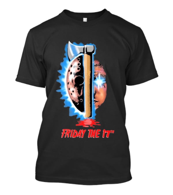 Ouija Macc Friday The 17th Part VII Axe Horror Mask T-Shirt