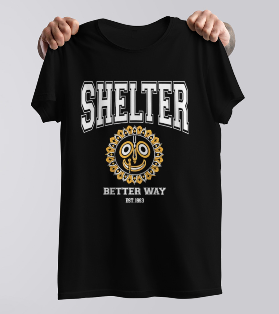 Shelter Better Way Est 1993 Hardcore Punk Sun Face Circle T-Shirt