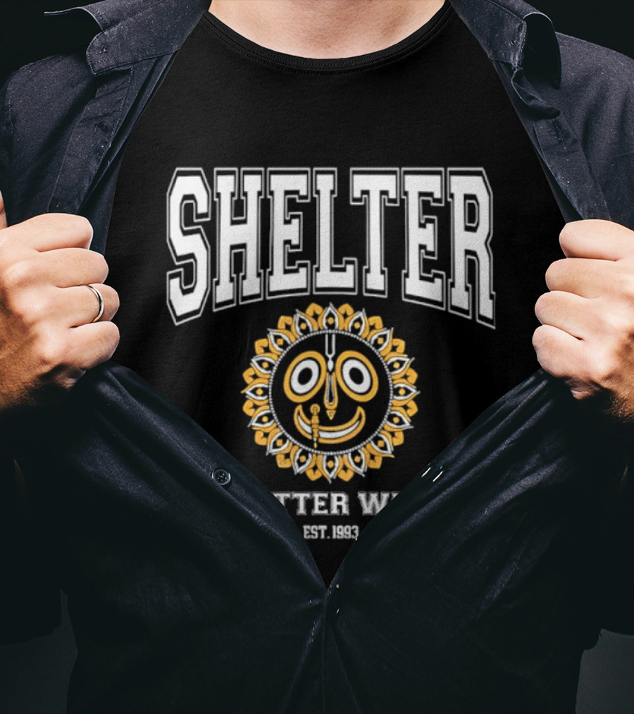 Shelter Better Way Est 1993 Hardcore Punk Sun Face Circle T-Shirt