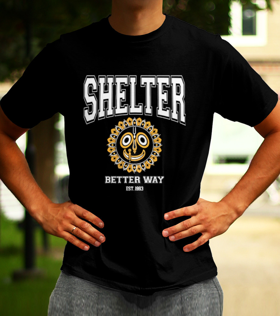 Shelter Better Way Est 1993 Hardcore Punk Sun Face Circle T-Shirt