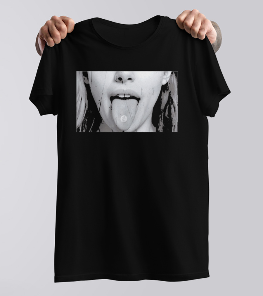 Ouija Macc Sunken Church Omen Acid Tab Tongue T-Shirt