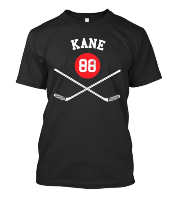 Kane 88 Red Circle Hockey Sticks T-Shirt