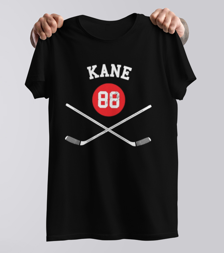 Kane 88 Red Circle Hockey Sticks T-Shirt