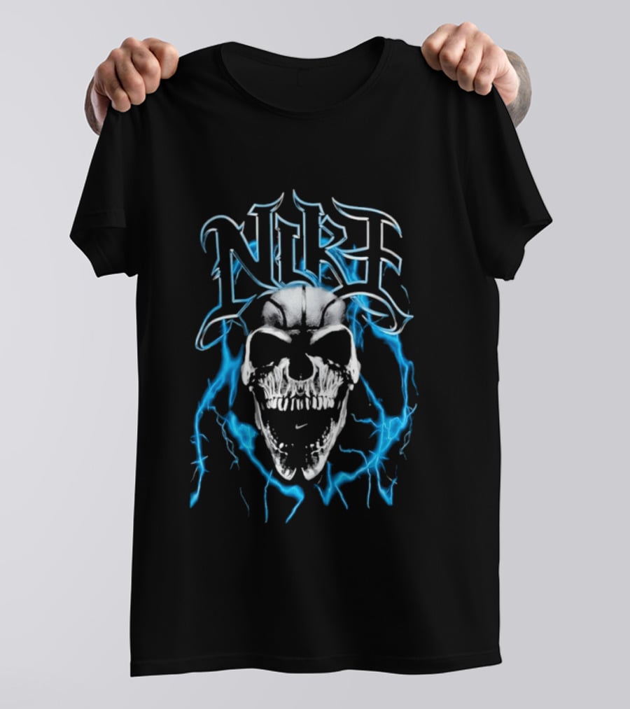 NRF Skull Blue Flames T-Shirt