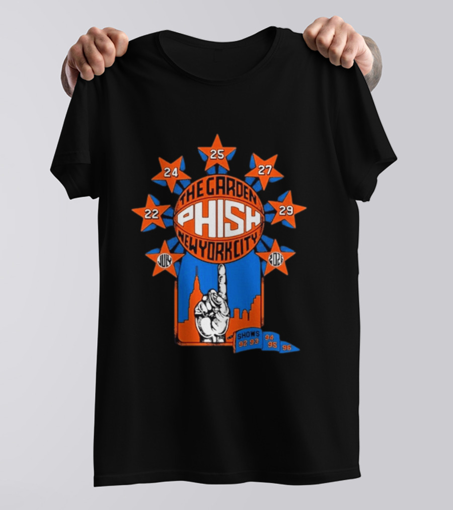 Phish The Garden July 2026 New York City Shows 92 93 94 95 96 T-Shirt