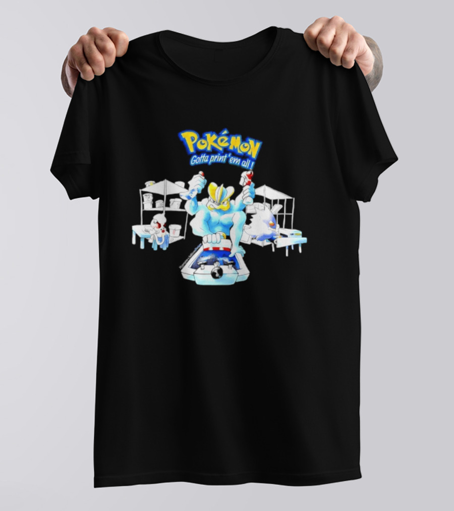 Pokemon Gotta Paint 'Em All Machamp Smeargle Gengar T-Shirt