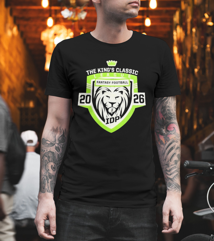 The King's Classic League Fantasy Football 2026 IDP Lion T-Shirt