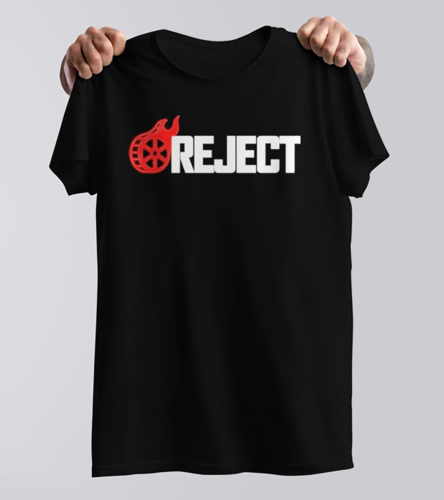 Flaming Reel Rejects Movie Wheel T-Shirt