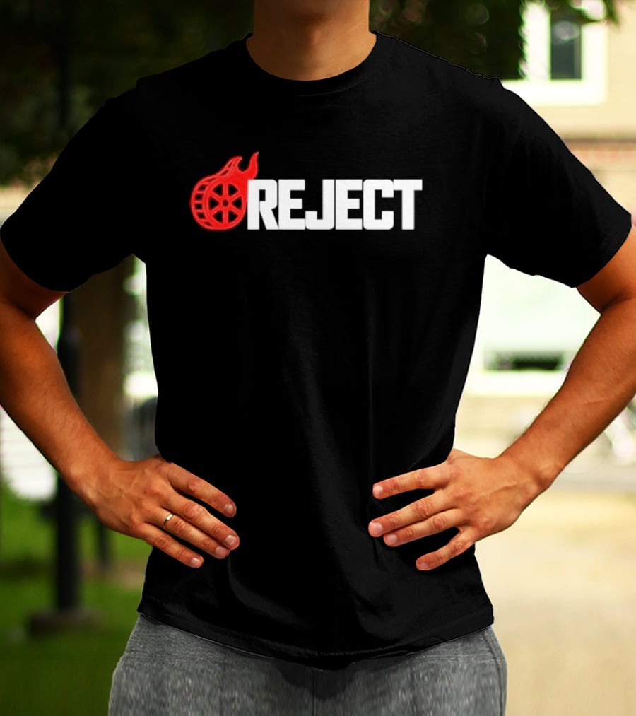 Flaming Reel Rejects Movie Wheel T-Shirt