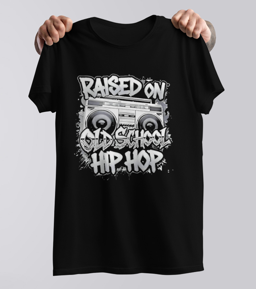 Raised On Old School Hip Hop Boombox T-Shirt