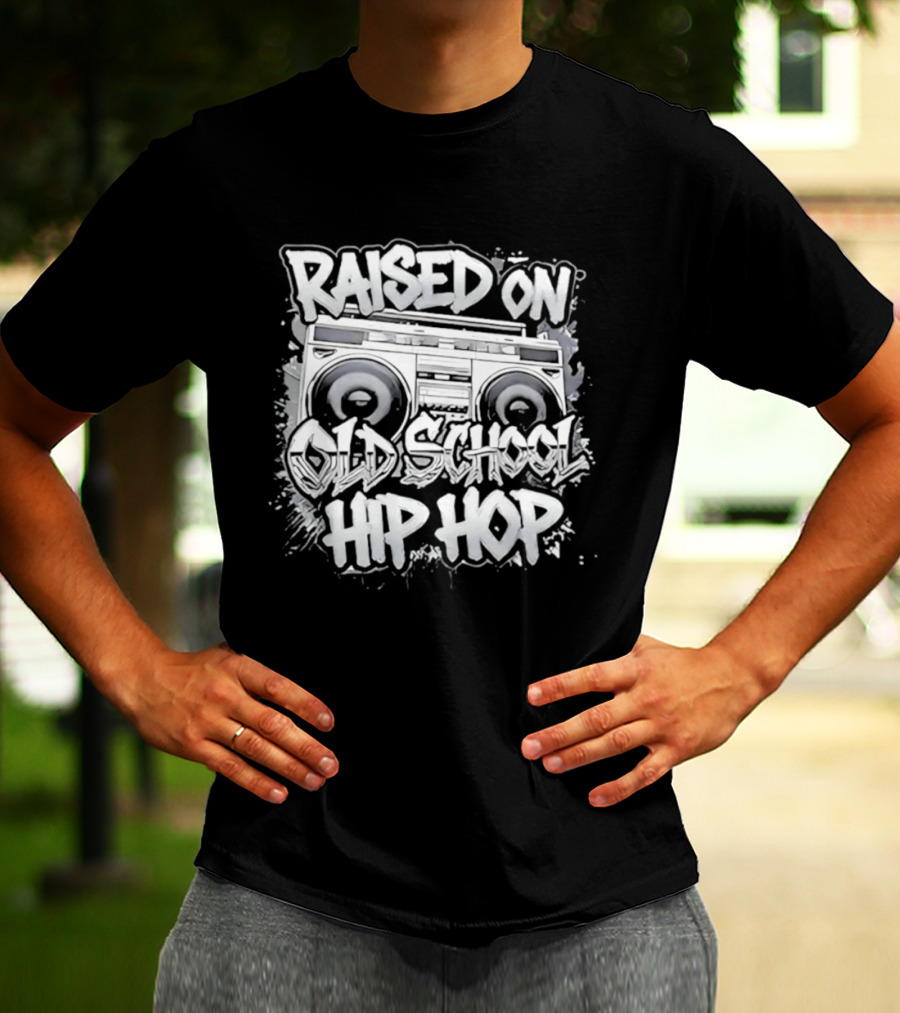 Raised On Old School Hip Hop Boombox T-Shirt