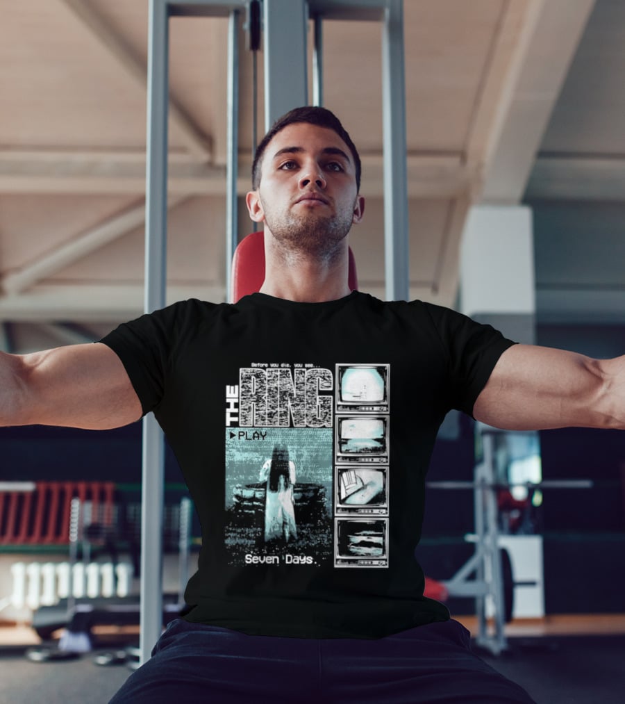 The Ring Seven Days Play Tape Iconic Horror Movie Scene T-Shirt