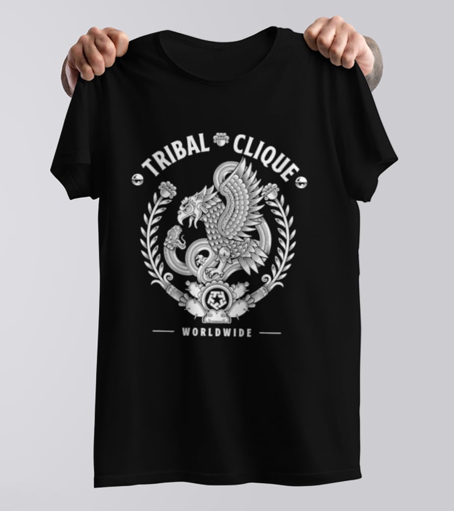 Tribal Clique Worldwide Eagle And Snake T-Shirt