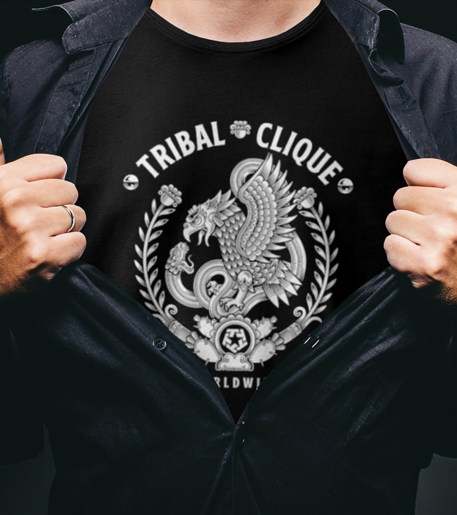 Tribal Clique Worldwide Eagle And Snake T-Shirt