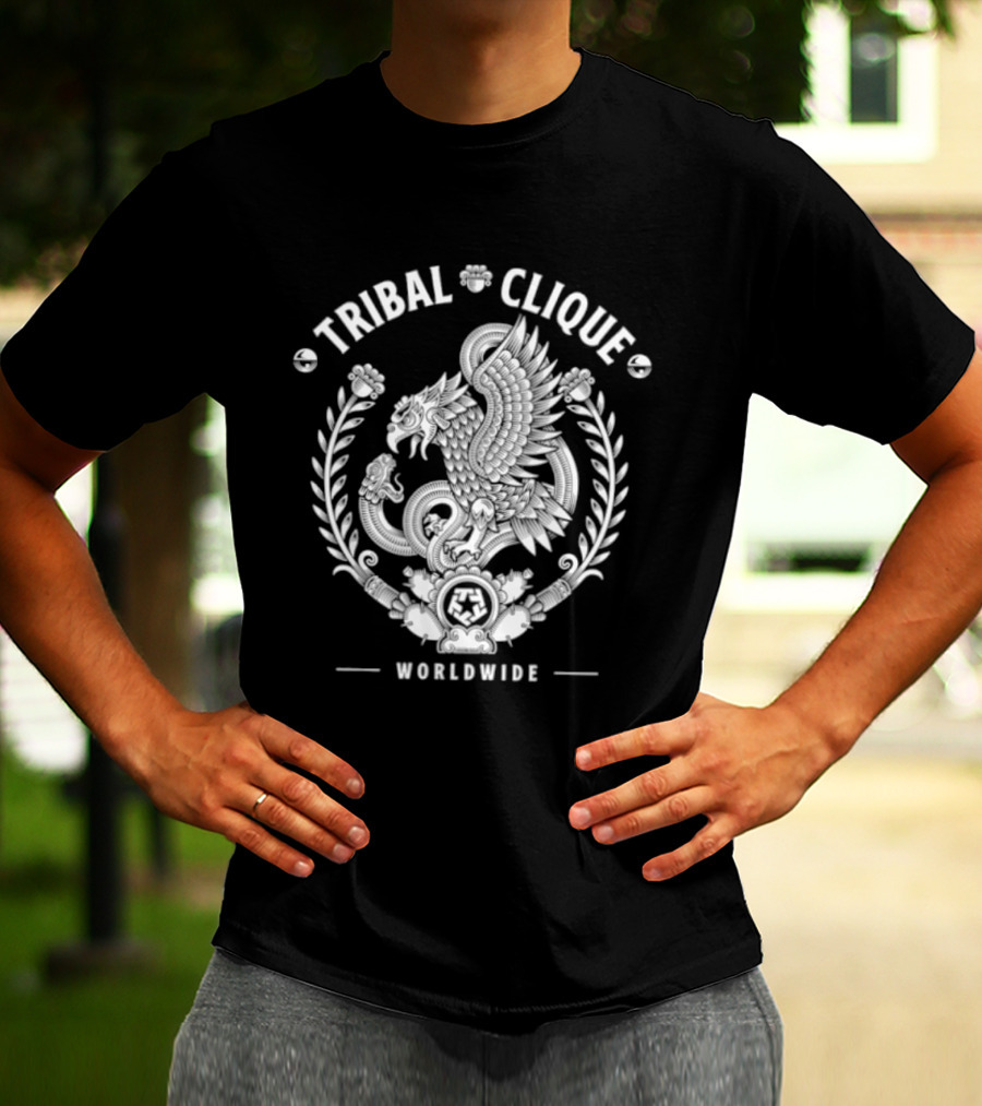 Tribal Clique Worldwide Eagle And Snake T-Shirt
