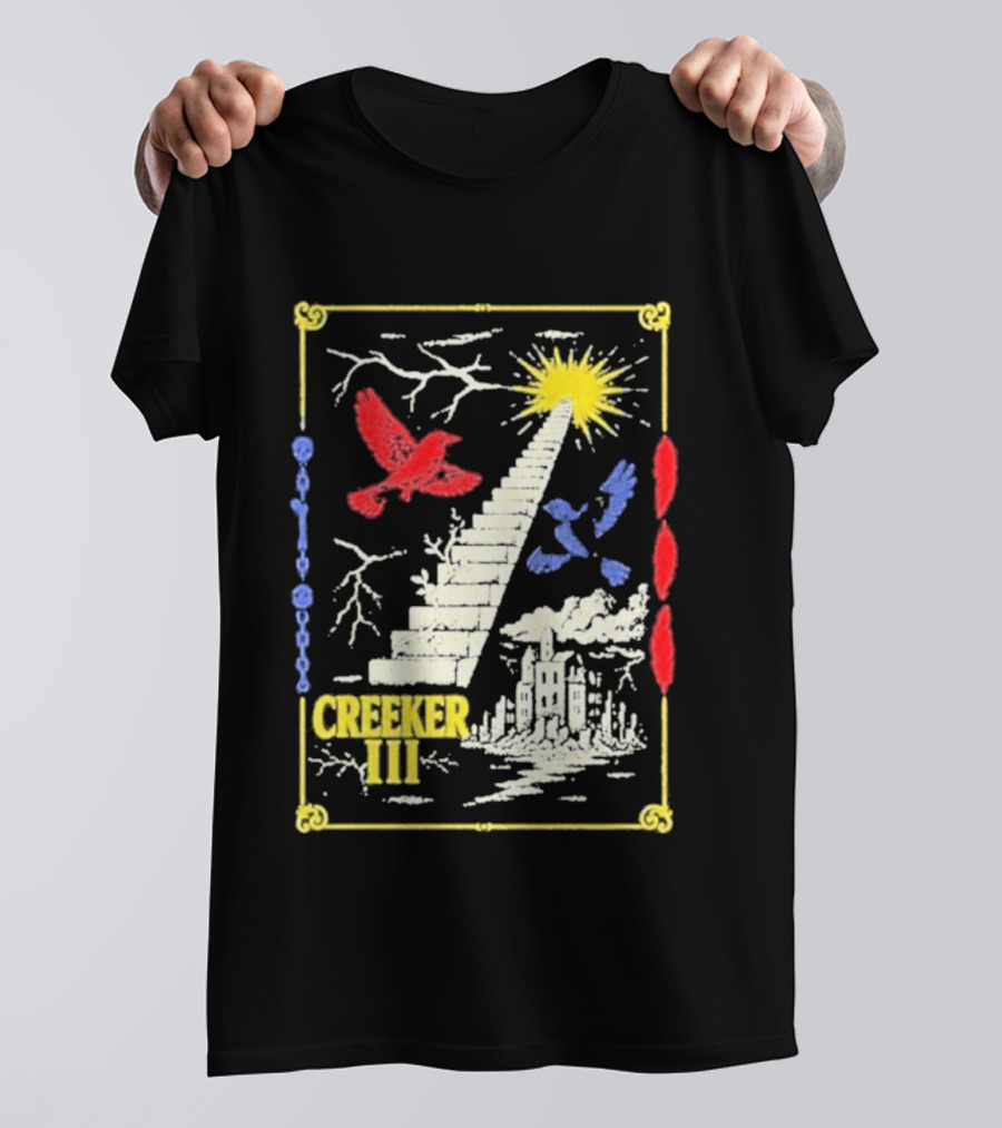 Creeker III Stairway To Sun With Red Bird And Blue Bird T-Shirt