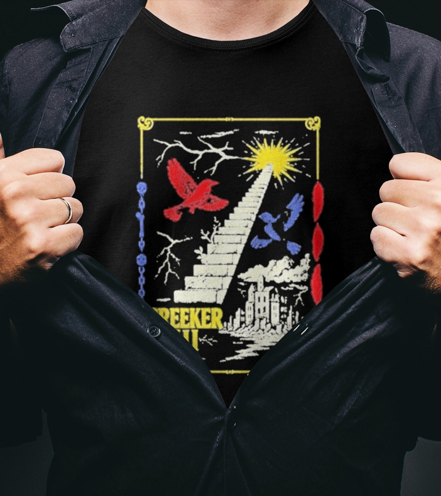 Creeker III Stairway To Sun With Red Bird And Blue Bird T-Shirt