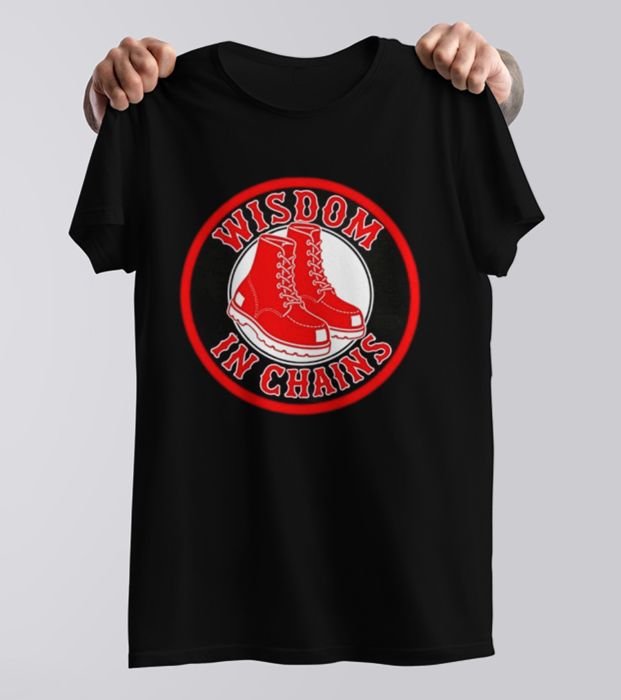 Wisdom In Chains Red Boots Hardcore Punk Band T-Shirt