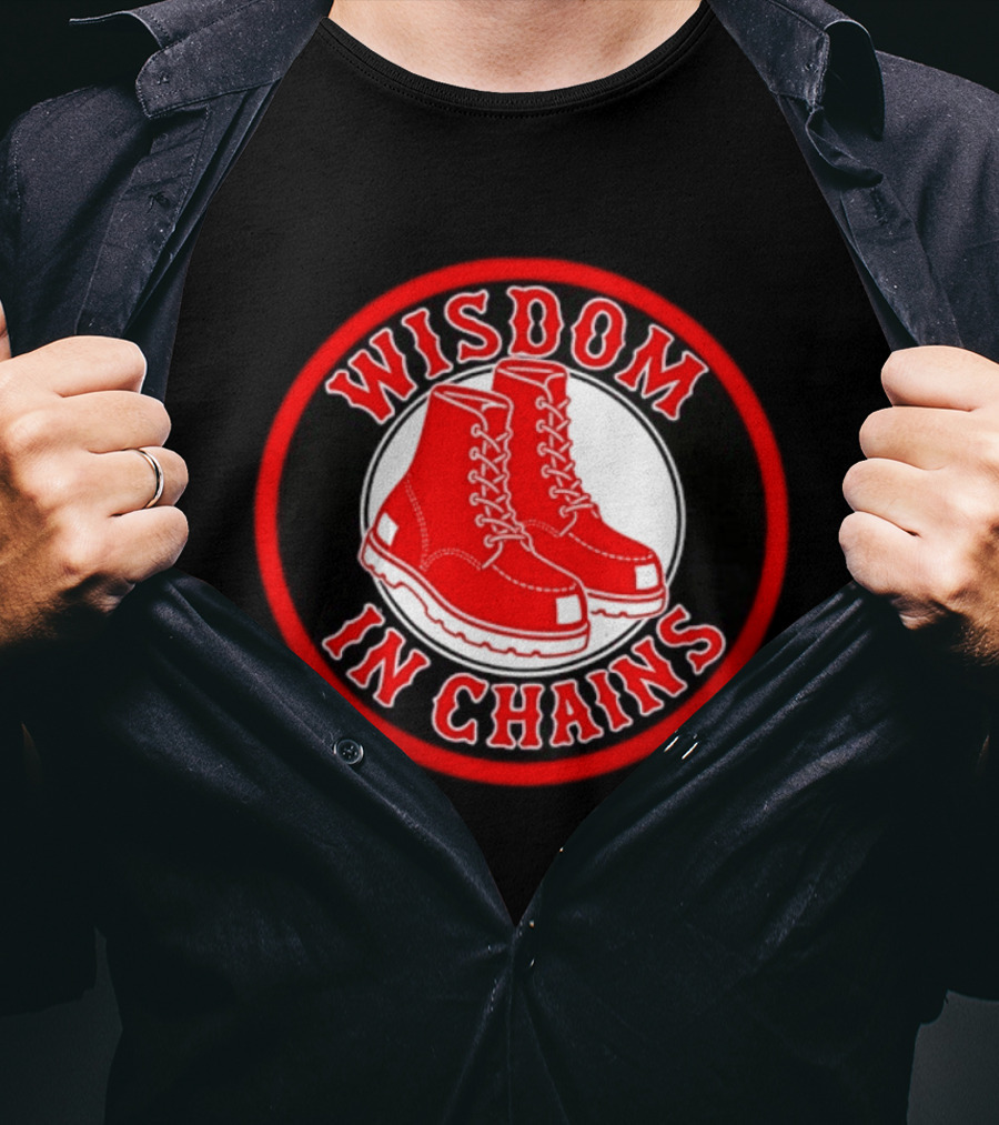 Wisdom In Chains Red Boots Hardcore Punk Band T-Shirt