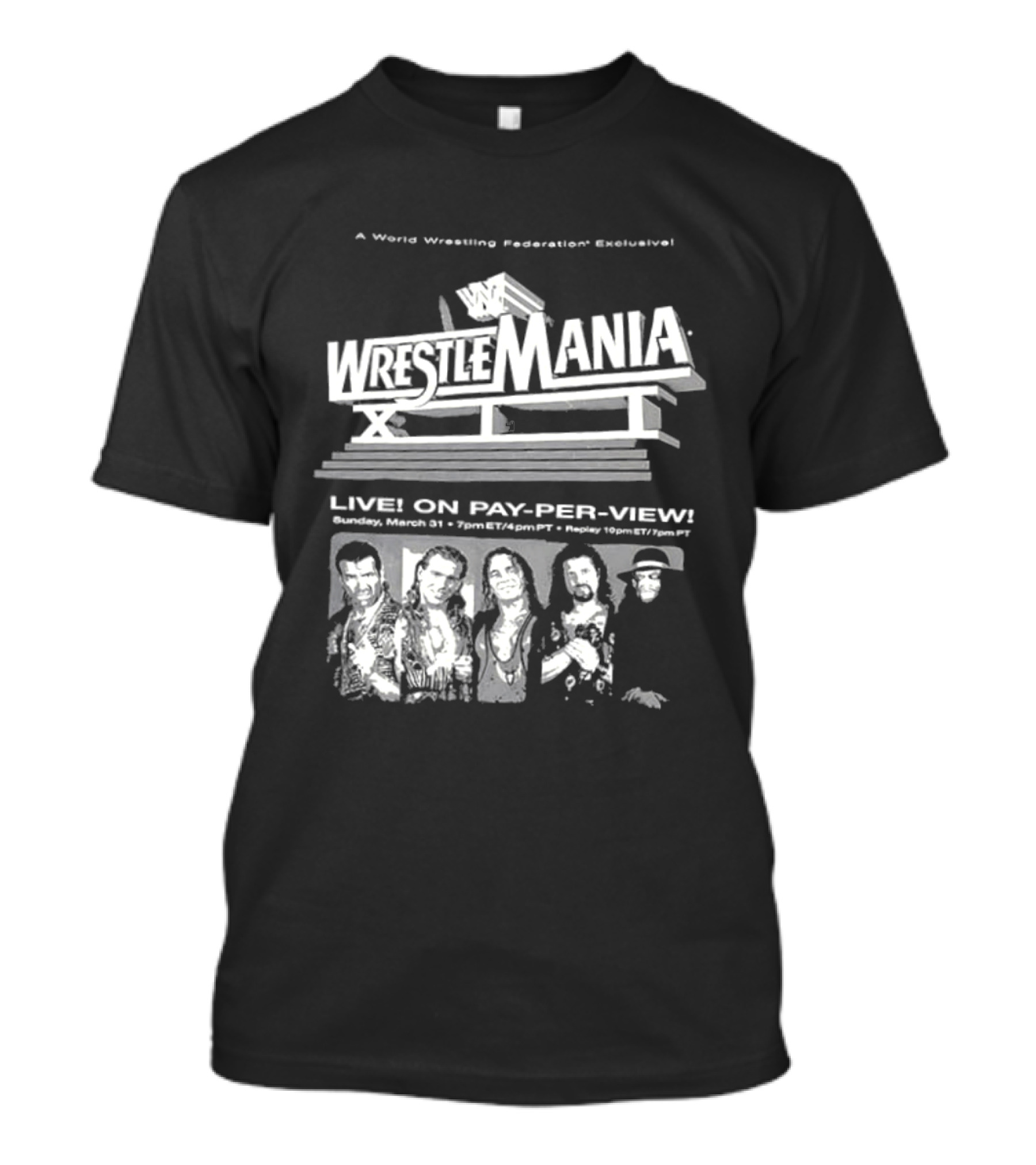 WrestleMania XII World Wrestling Federation Live On Pay Per View March 31 1996 Anaheim T-Shirt