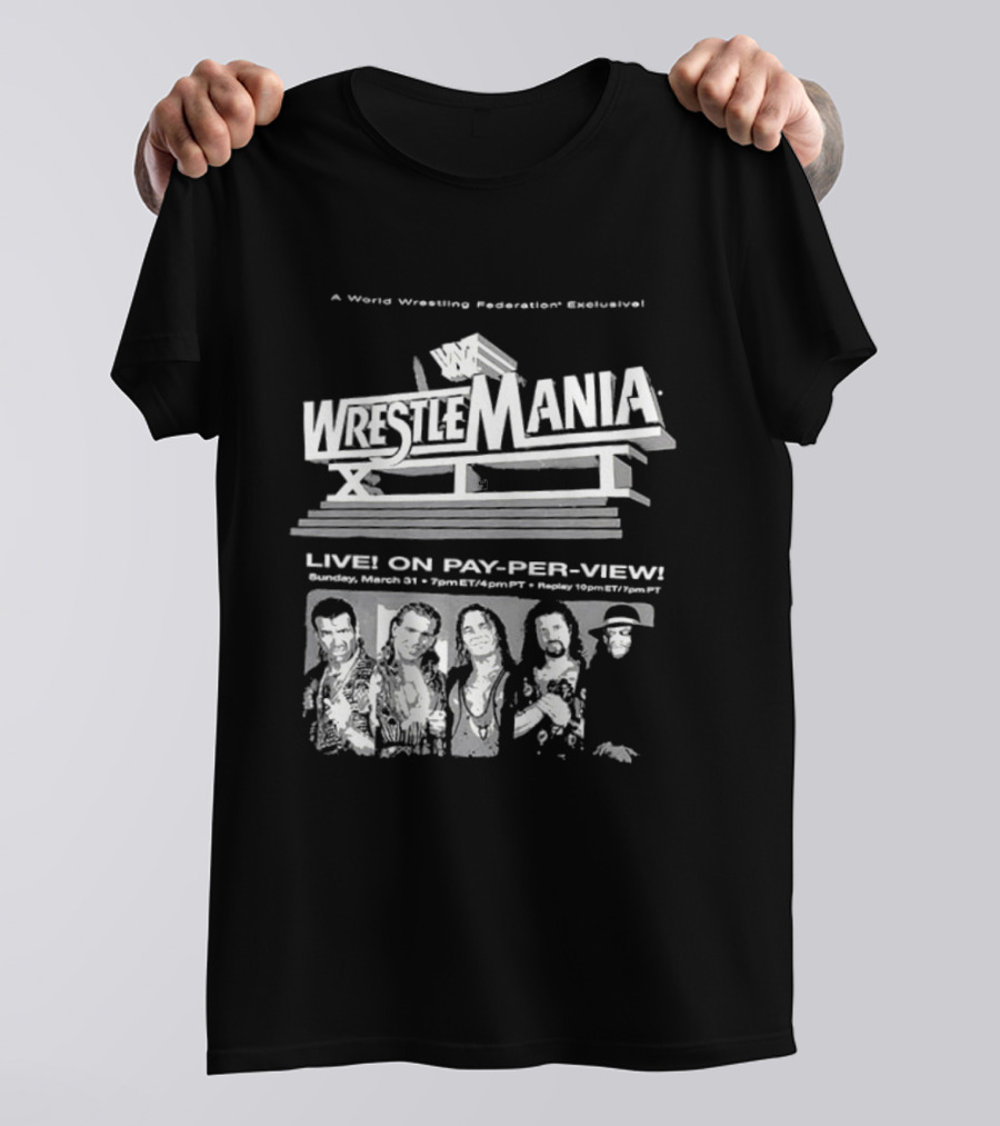WrestleMania XII World Wrestling Federation Live On Pay Per View March 31 1996 Anaheim T-Shirt